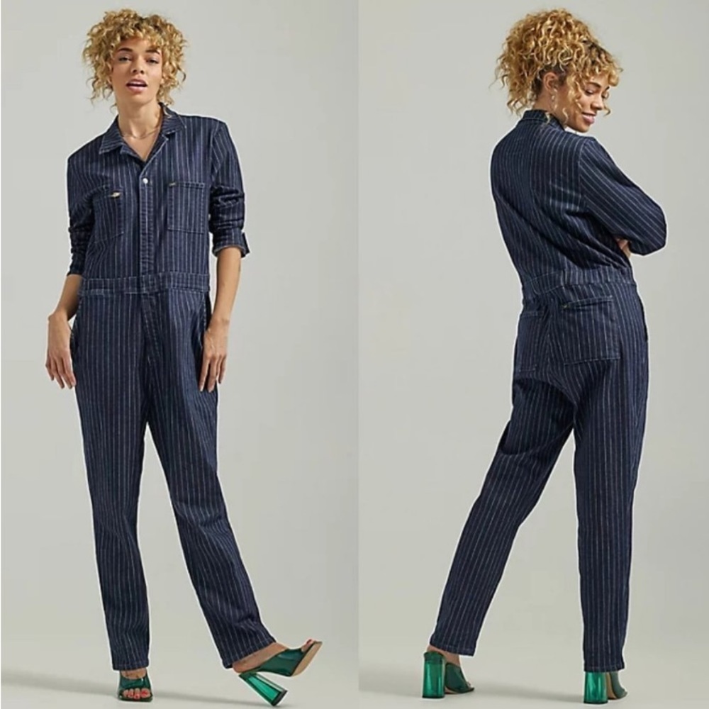 Lee Unisex Union-alls with fine copper pinstripes XS NWT